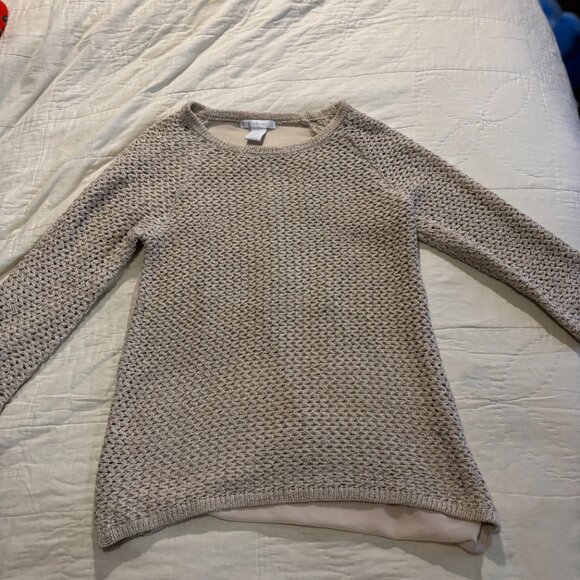 ✨ Design History Open Knit Layered Sweater Blouse - Picture 1 of 3